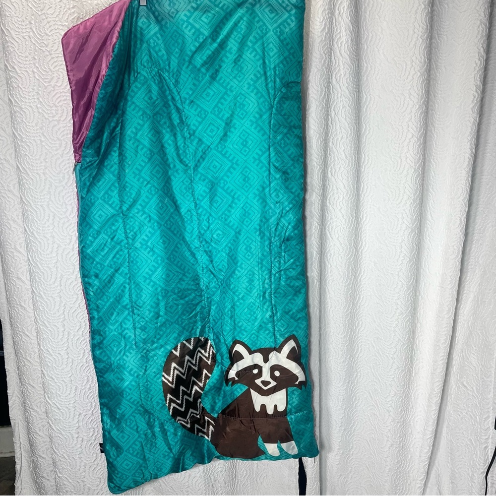 OZARK TRAIL Kids Double Sided Zippered Raccoon Sleeping Bag